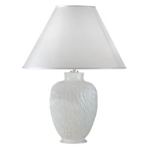 Stolná lampa Chiara z keramiky, v bielej, Ø 40 cm