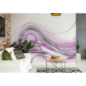 Fototapeta GLIX - Abstract 3D Silver And Purple + lepidlo ZADARMO Vliesová tapeta - 206x275 cm