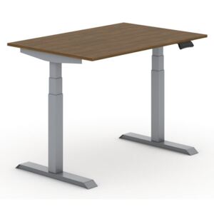 B2B Partner Výškovo nastaviteľný stôl, elektrický, 1200 x 800 mm, orech + Záruka 7 rokov