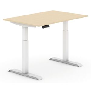 B2B Partner Výškovo nastaviteľný stôl, elektrický, 1200 x 800 mm, breza + Záruka 7 rokov