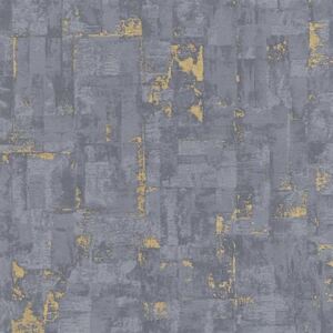 Vliesové tapety na stenu IMITATIONS 2 10179-10, rozmer 10,05 m x 0,53 m, moderná stierka sivá so zlatými odleskami, Erismann