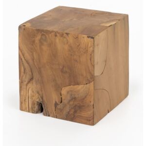 Stolička z teakového dreva WOOX LIVING Patchwork, 35 × 35 cm