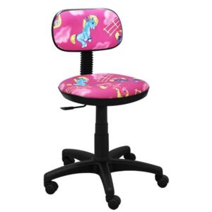 MAXMAX Dětská otočná židle JENNY - PONÍK růžová