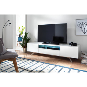 Dizajnový TV stolík Heidi 185 cm biely LED