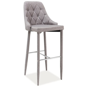 Barová stolička BEATRIS H-1, 109x46x42, sivá tap. 06