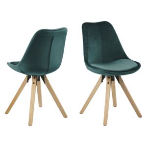 Dizajnová stolička Nascha, fľaškovo zelená