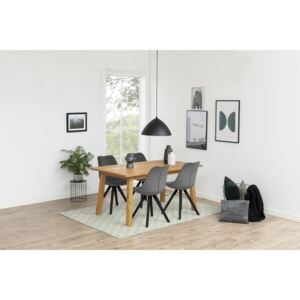 Dizajnová stolička Nascha, tmavo šedá čierna