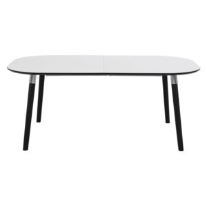 Pippolo jedálenský stôl 180/280x100 biela/čierna