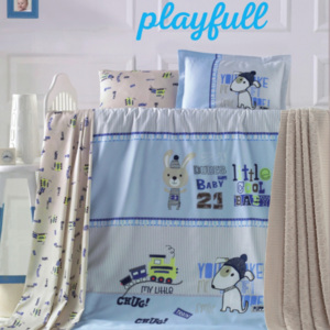 Detské obliečky Playfull modré 130x90 + 65x45 cm