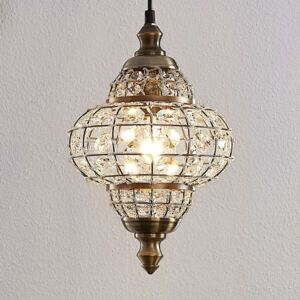 Lindby Aziz sklenená závesná lampa, dizajn orient