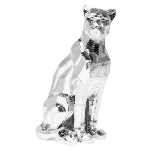 KARE DESIGN Dekoratívna figúrka Sitting Cat Rivet Chrome
