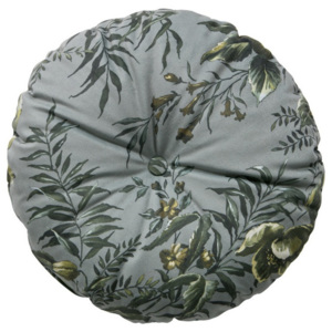 Sivý vankúš s motívom kvetín De Eekhoorn Vogue, Ø 45 cm