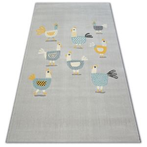 Detský kusový koberec Kuriatko - svetlo šedý