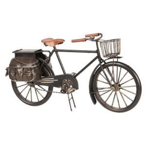 Kovový retro model kolesá s košíkom a brašňou - 31 * 9 * 16 cm