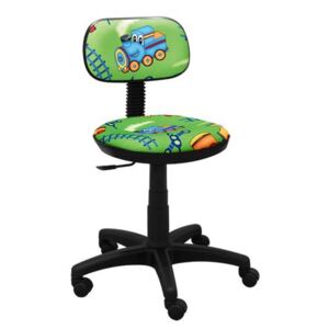 MAXMAX Dětská otočná židle JAMES - VLÁČEK zelená