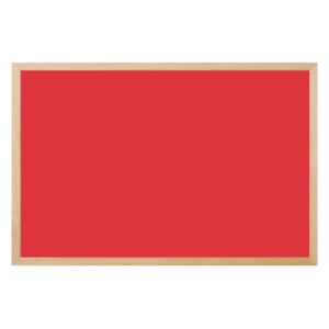 Toptabule.sk KRT02 Magnetická kriedová tabuľa červená v prírodnom drevenom ráme 40x30cm / nemagneticky