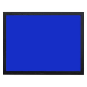 Toptabule.sk Modrá magnetická kriedová tabuľa v čiernom drevenom ráme 80x60cm