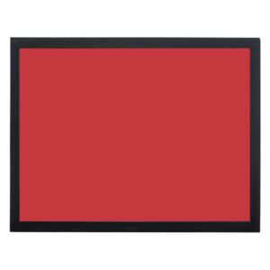 Toptabule.sk Červená magnetická kriedová tabuľa v čiernom drevenom ráme 90x60cm