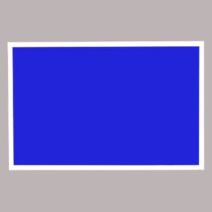 Toptabule.sk Modrá magnetická kriedová tabuľa v bielom drevenom ráme 60x40cm