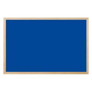 Toptabule.sk KRT04 Modrá magnetická kriedová tabuľa v prírodnom drevenom ráme 40x30cm / magneticky
