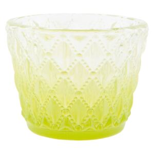 Zelený svietnik na čajové sviečky so srdiečkom - Ø 9 * 8 cm