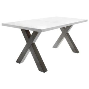 Jedálenský stôl MISTER X biela matná/grafitová