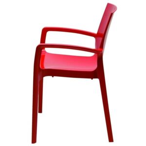 Jedálenská stolička CREAM červená