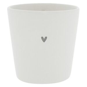 Porcelánový latte cup White/Grey Heart 300ml