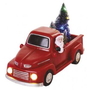 Santa v aute LED 10 cm
