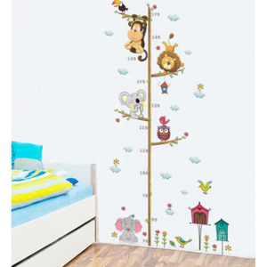 ZooYoo detská nálepka na stenu meter strom so zvieratami zvitok 30 x 90 cm, konečná veľkosť cca 105 x 155 cm