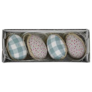 Sada 4 dekoratívnych veľkonočných vajíčok v boxe, 19 x 5 cm