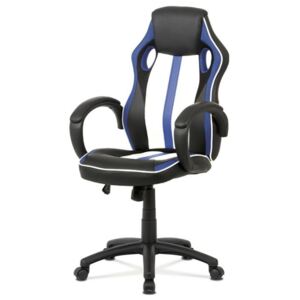 Kancelárska stolička LAWRENCE modrá/čierna/biela