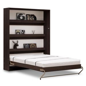 Vertikálna sklápacia posteľ s voliteľnou skriňou 140 x 200 cm - Dub sonoma čokoláda