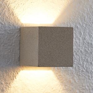 Lindby Quaso LED nástenná lampa, beige-granit