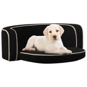 Skladací gauč pre psa čierny 73x67x26 cm plyšový s vankúšom