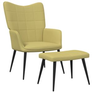Relaxačná stolička s podnožkou 62x68,5x96 cm zelená látková