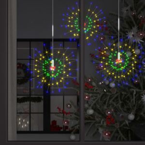 Vonkajšie vianočné ohňostrojové svetlá 4ks farebné 50cm 560 LED