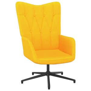 Relaxačná stolička horčicová žltá látková