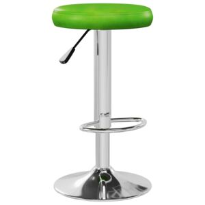 Barová stolička zelená umelá koža