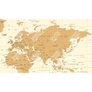 Magnetická mapa Eurázia - Európa a Ázia, ilustrovaná, detailná (samolepiaca feretická fólia) 113 x 66 cm