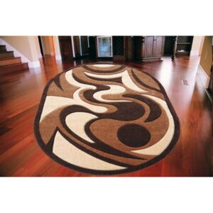 Kusový koberec Lana hnedý ovál, Velikosti 140x190cm
