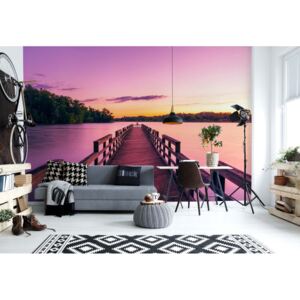 Fototapeta - Purple Pier Vliesová tapeta - 254x184 cm