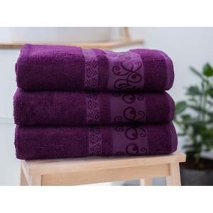 XPOSE ® Bambusový uterák 50 × 90 cm ‒ Catania tmavofialový