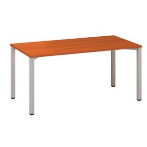 Konferenčný stôl Alfa 420 so sivým podnožím, 160 x 80 x 74,2 cm, rovné vyhotovenie, dezén čerešňa