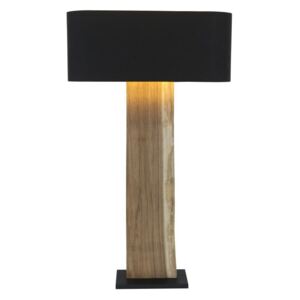 Dizajnová stojanová lampa Lorelei, čierna, orech
