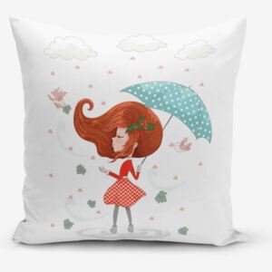 Obliečka na vankúš Minimalist Cushion Covers Girl With Umbrella, 45 × 45 cm