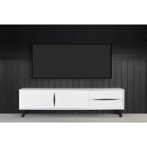 Elegantný TV stolík Aaden, biela / čierna