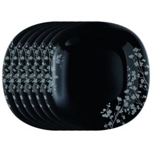 Luminarc Sada plytkých tanierov Ombrelle 27 cm, 6 ks, čierna