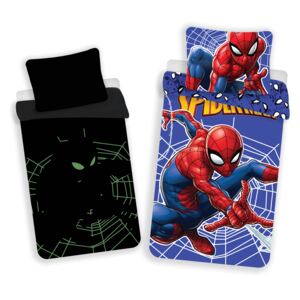 Jerry Fabrics Licenčné obliečky Spiderman sa svietiacim efektom 140x200