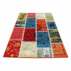 Kusový koberec Patchwork červený, Velikosti 80x150cm